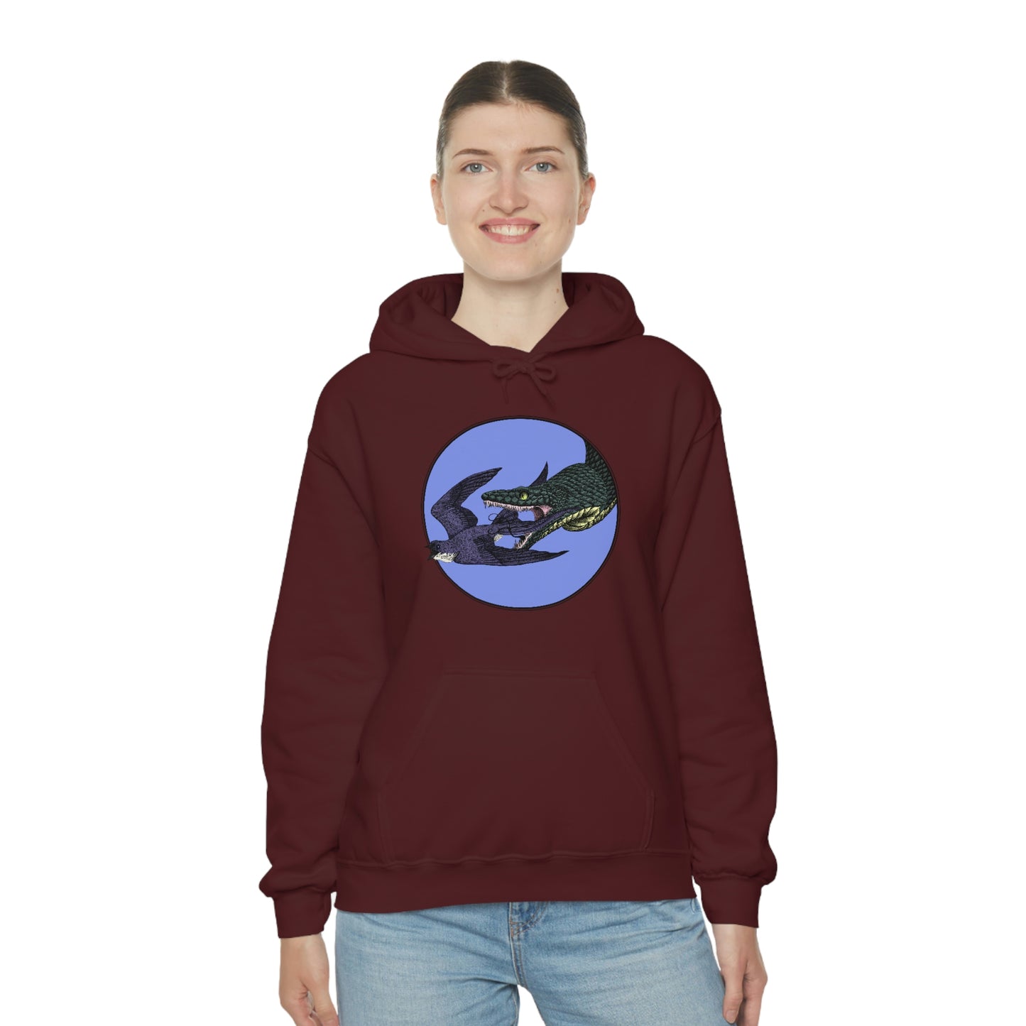 Bird and Snake Unisex Hooded Sweatshirt