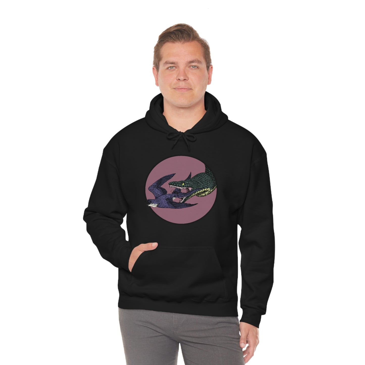 Bird and Snake Hooded Sweatshirt