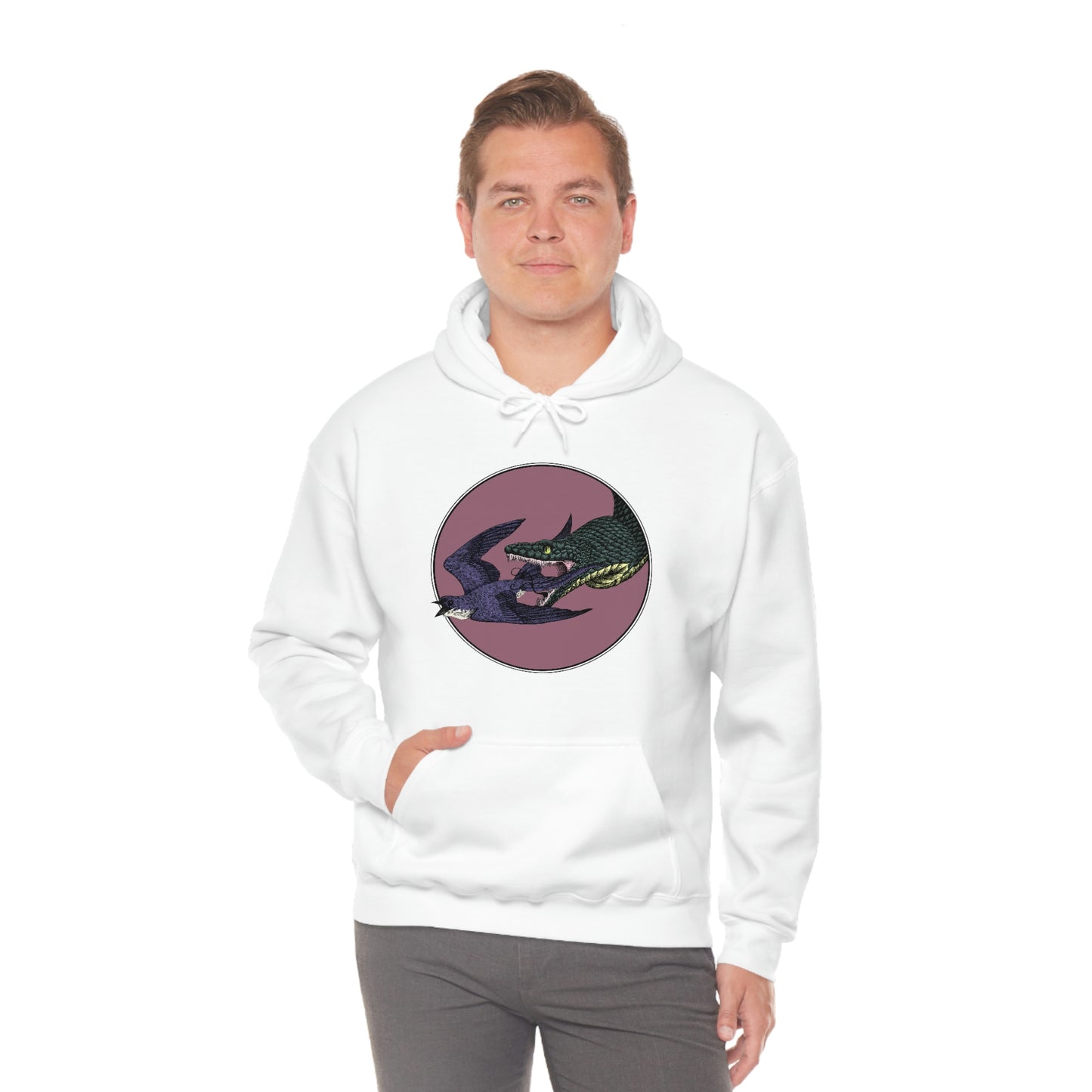 Bird and Snake Hooded Sweatshirt