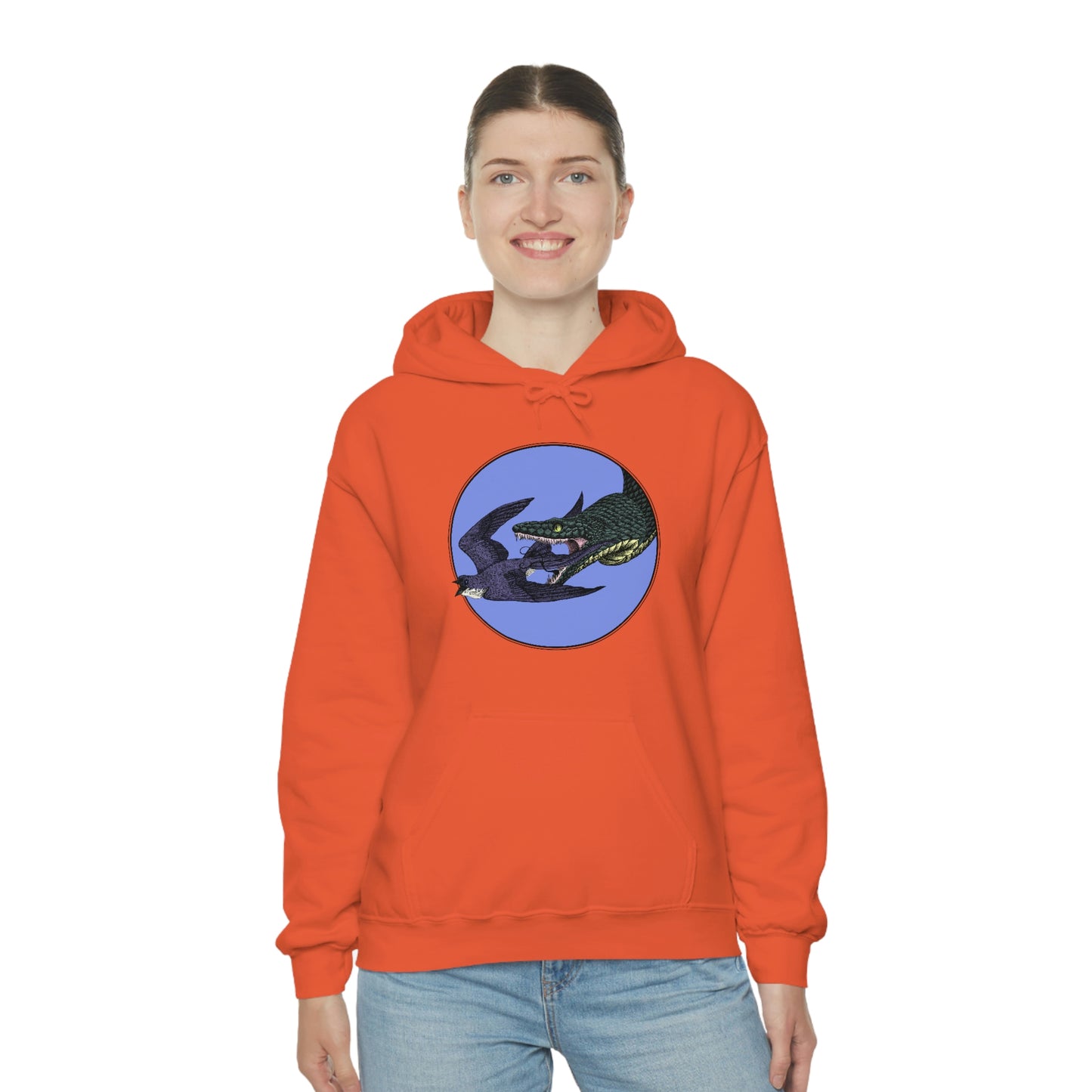 Bird and Snake Unisex Hooded Sweatshirt