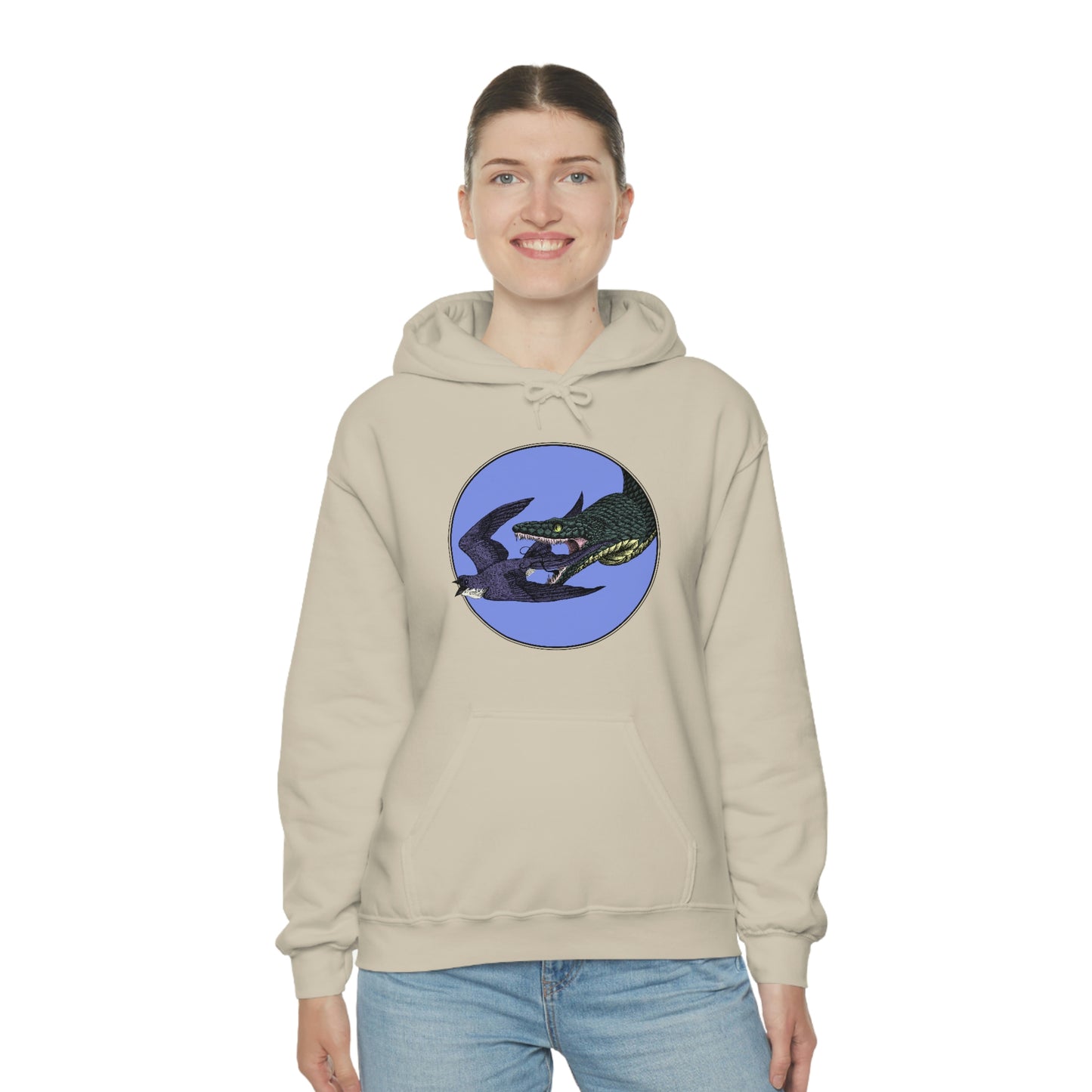 Bird and Snake Unisex Hooded Sweatshirt