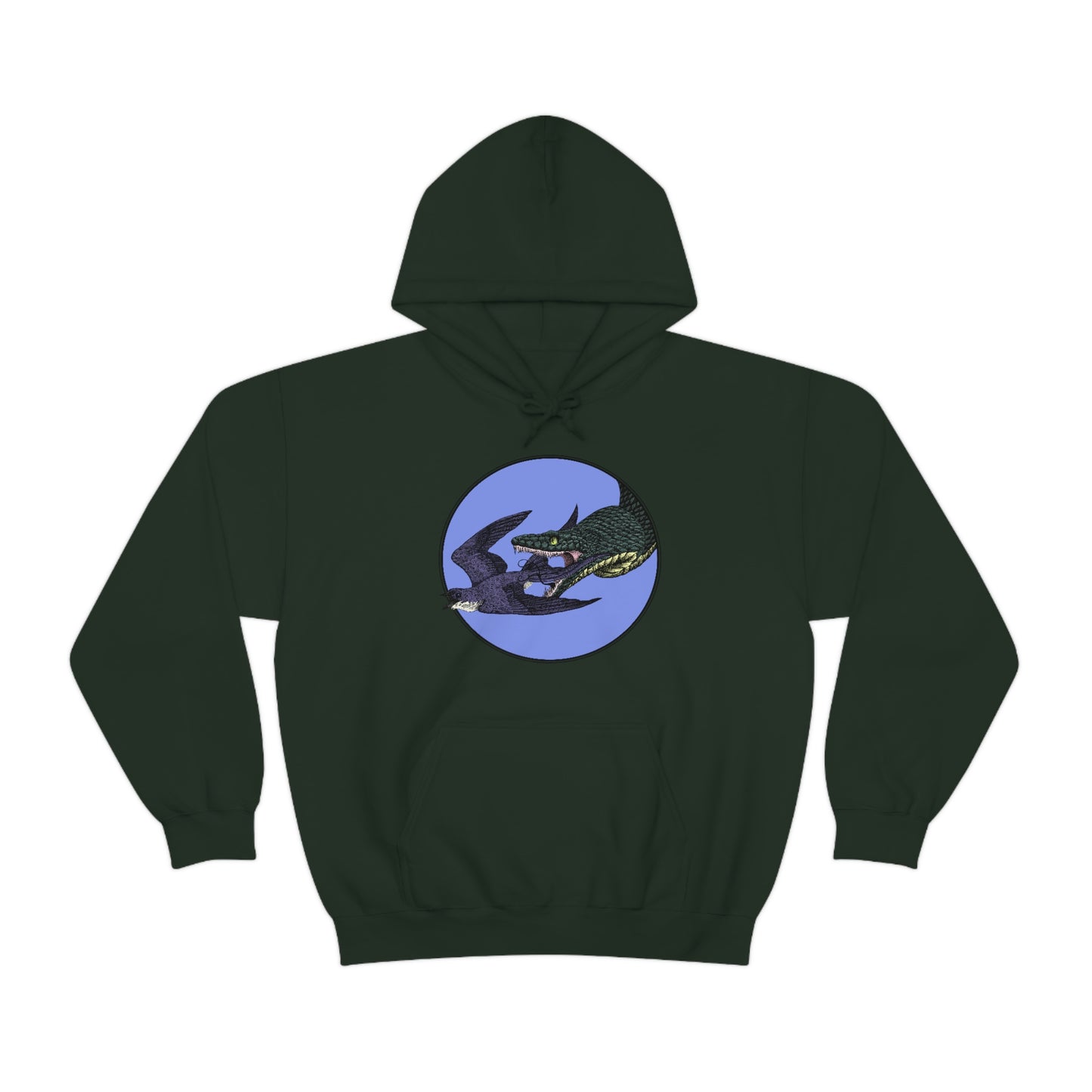 Bird and Snake Unisex Hooded Sweatshirt