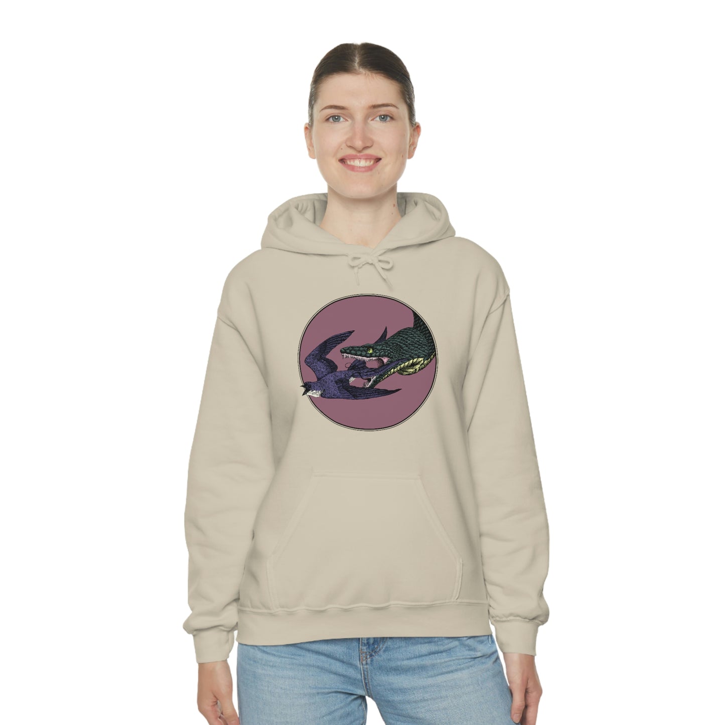 Bird and Snake Hooded Sweatshirt