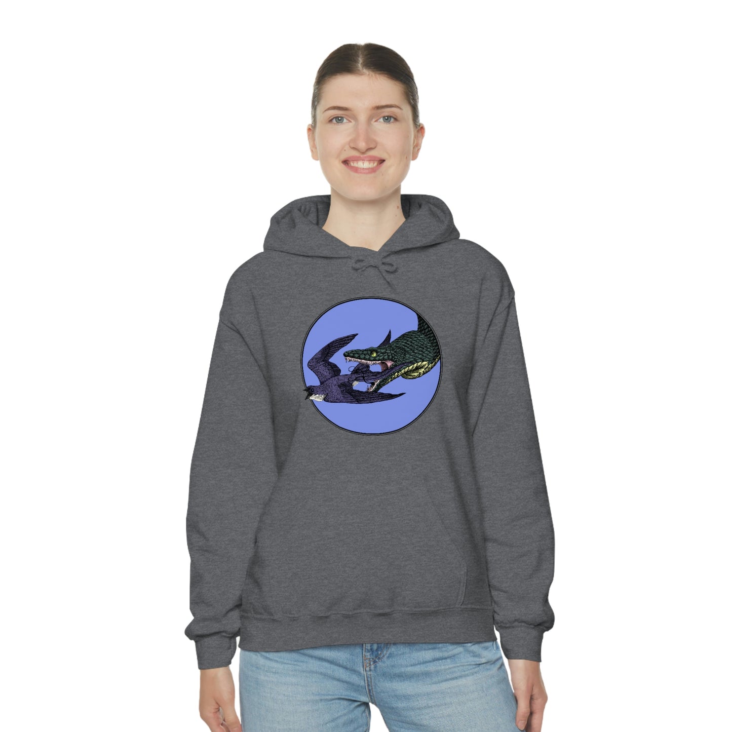 Bird and Snake Unisex Hooded Sweatshirt