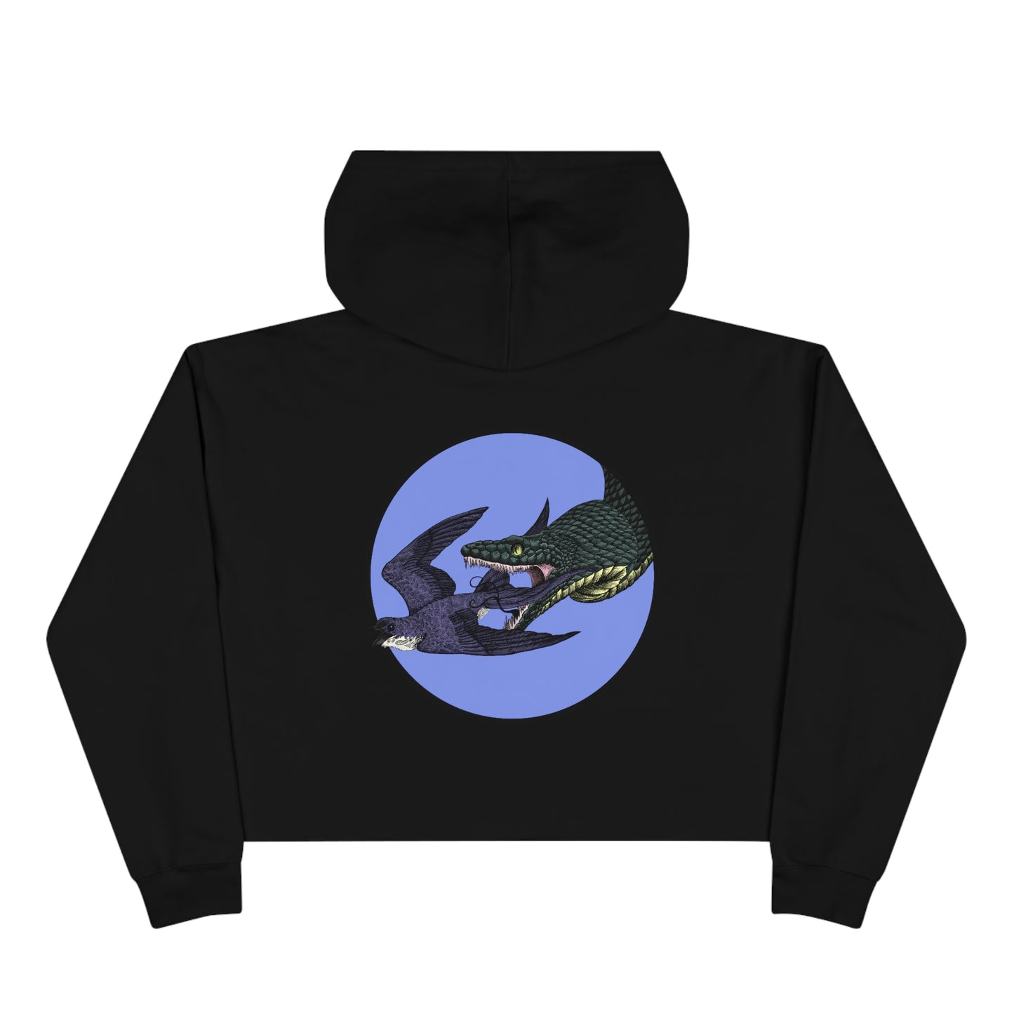 Bird and Snake Crop Hoodie