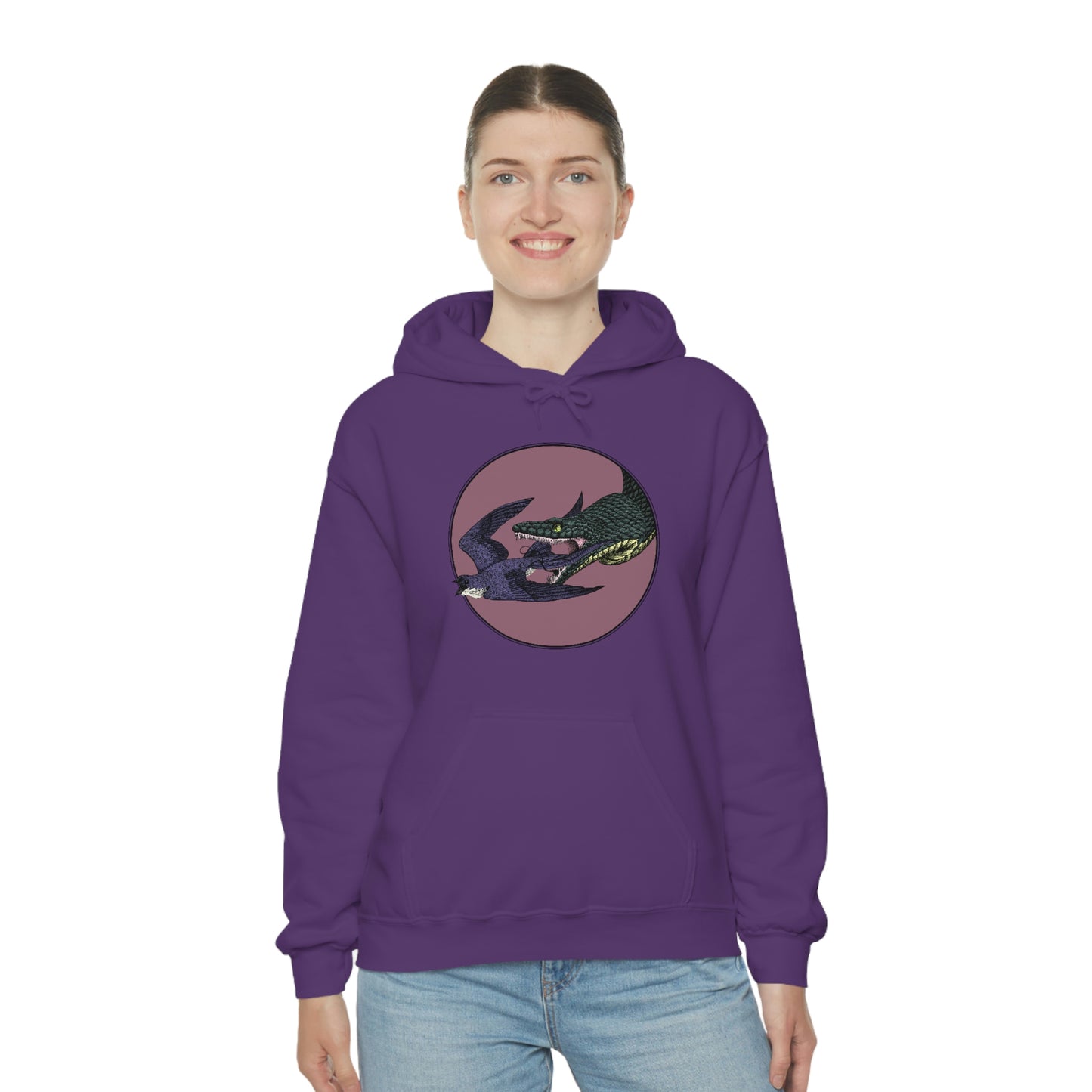 Bird and Snake Hooded Sweatshirt