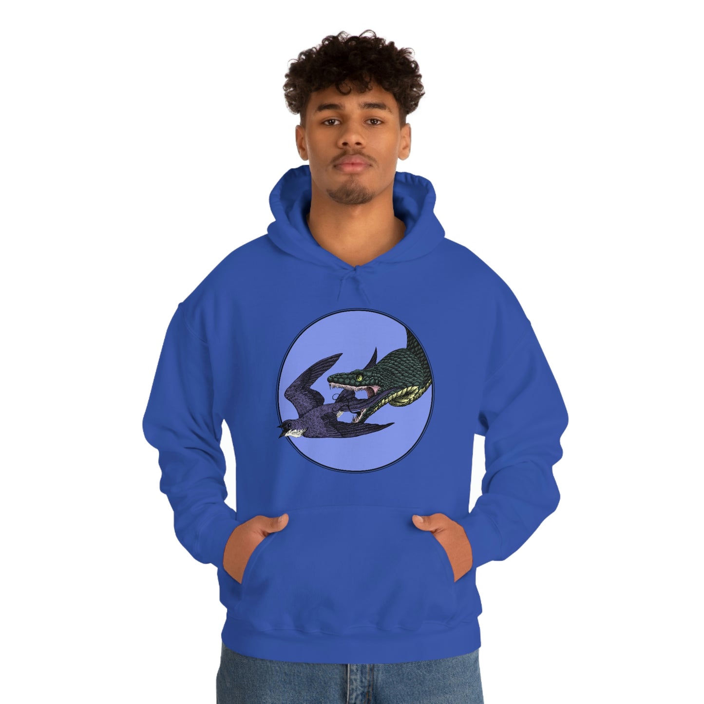 Bird and Snake Unisex Hooded Sweatshirt