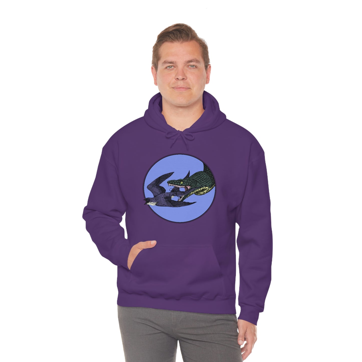 Bird and Snake Unisex Hooded Sweatshirt