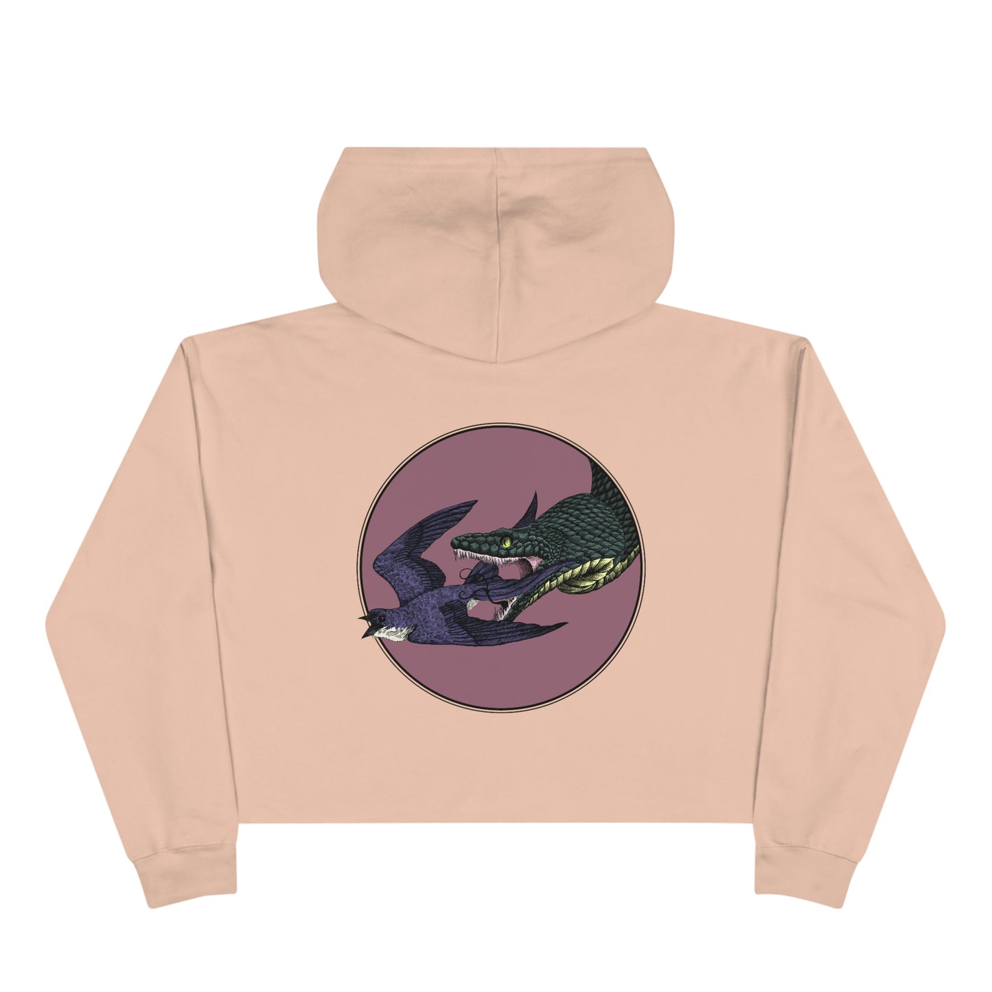 Bird and Snake Crop Hoodie