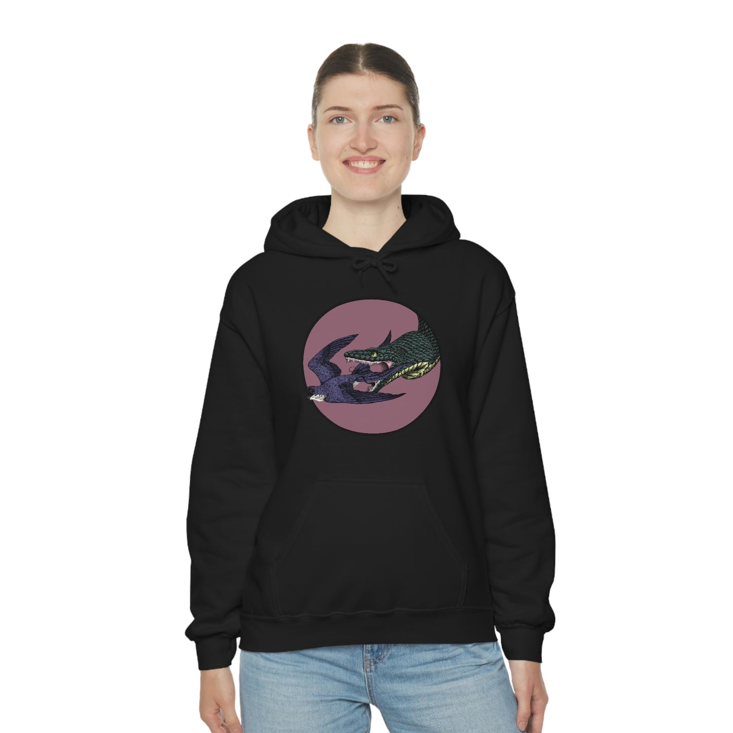 Bird and Snake Hooded Sweatshirt