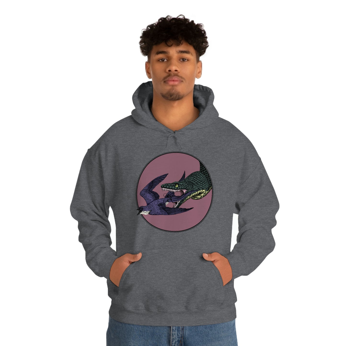 Bird and Snake Hooded Sweatshirt