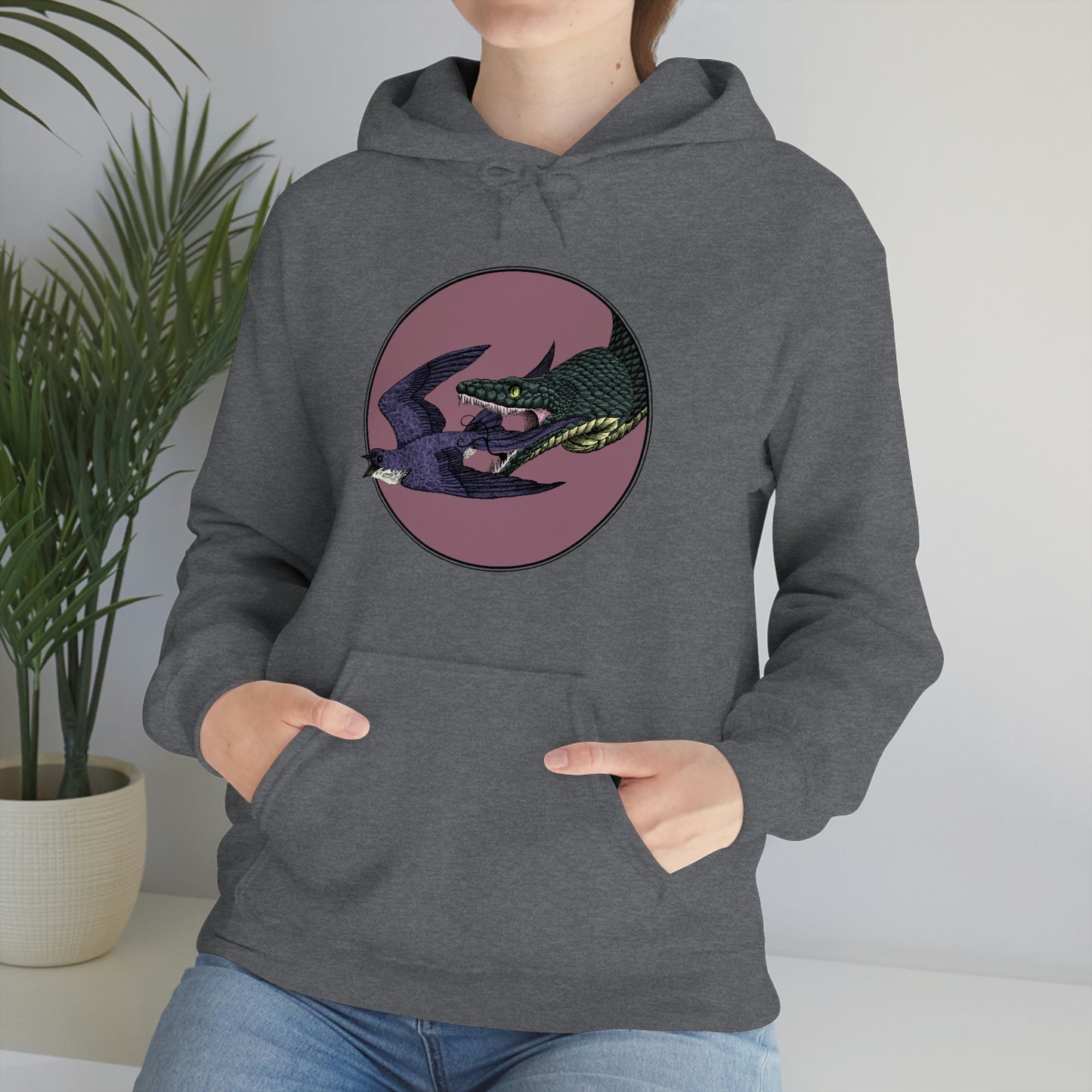 Bird and Snake Hooded Sweatshirt