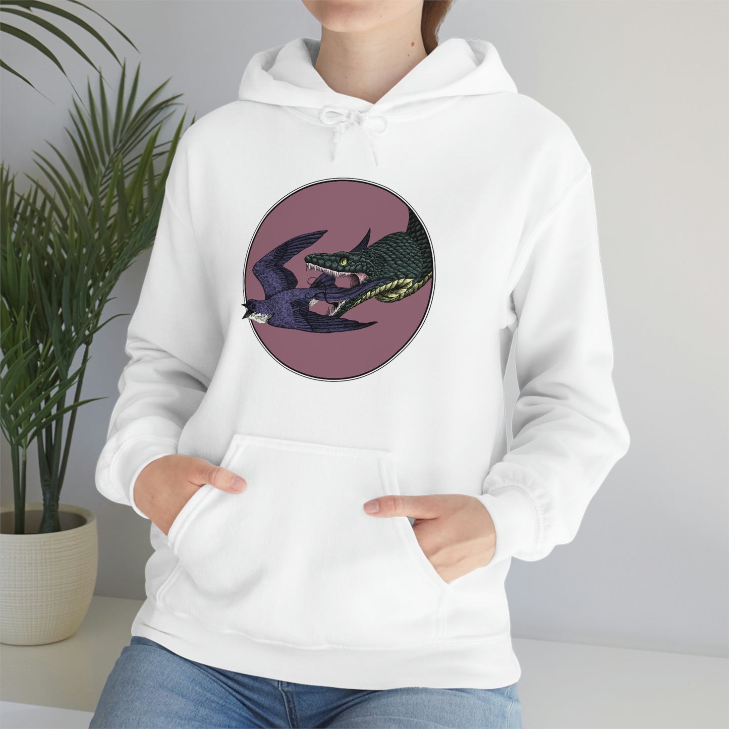 Bird and Snake Hooded Sweatshirt