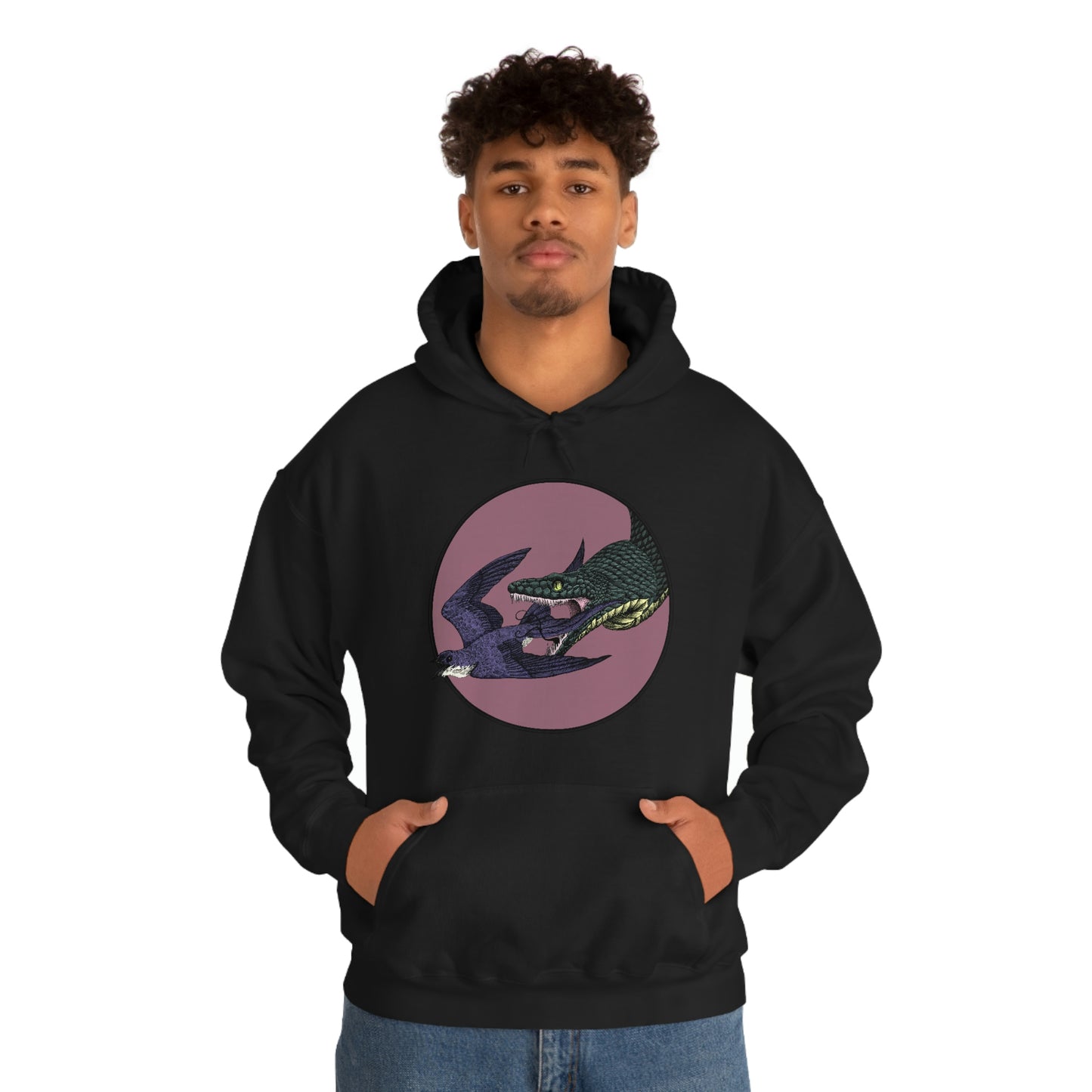 Bird and Snake Hooded Sweatshirt