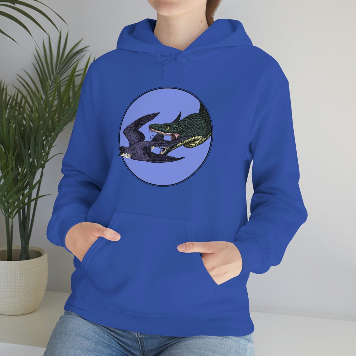 Bird and Snake Unisex Hooded Sweatshirt