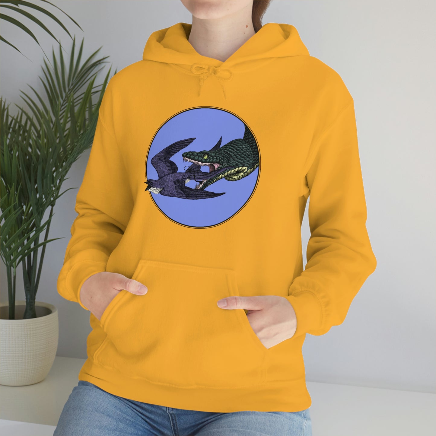 Bird and Snake Unisex Hooded Sweatshirt