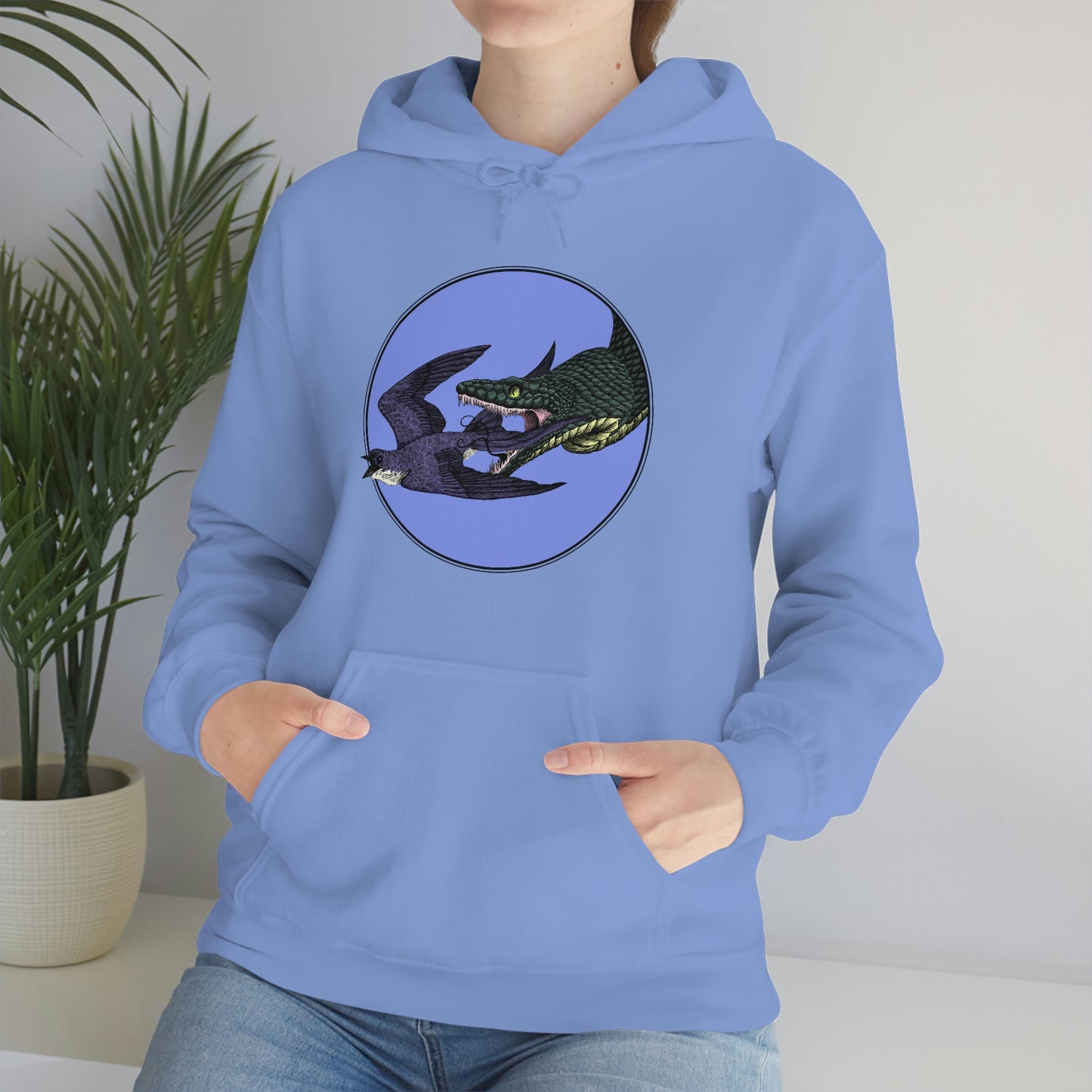 Bird and Snake Unisex Hooded Sweatshirt