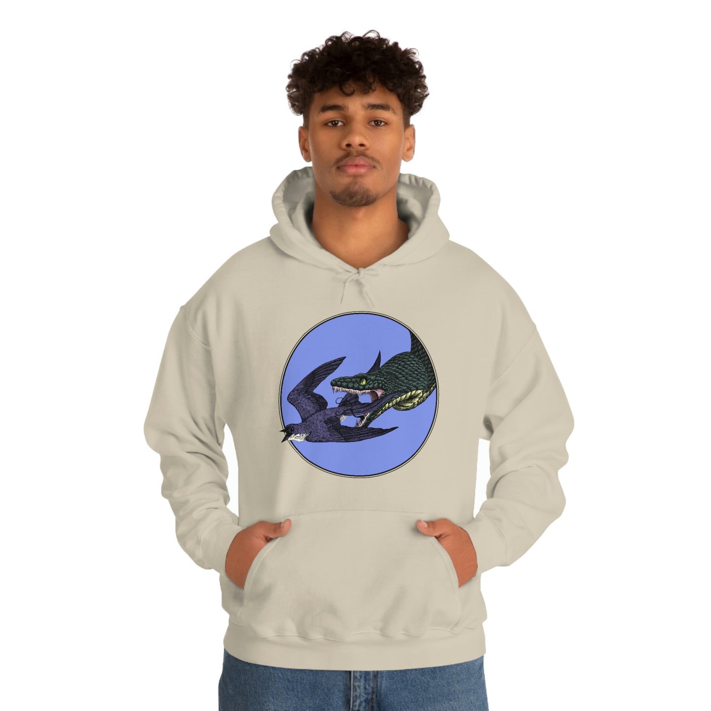 Bird and Snake Unisex Hooded Sweatshirt