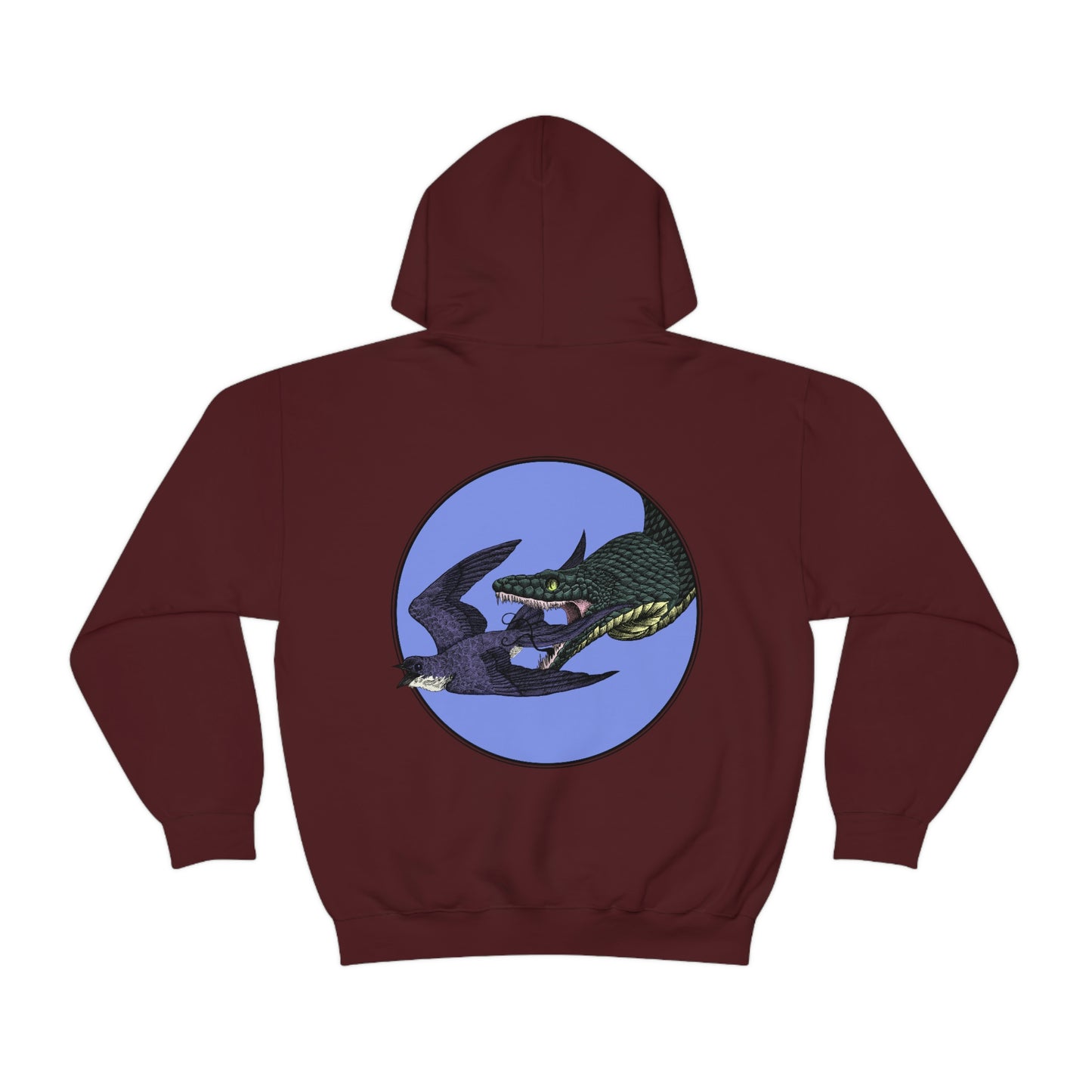 Bird and Snake Unisex Hooded Sweatshirt