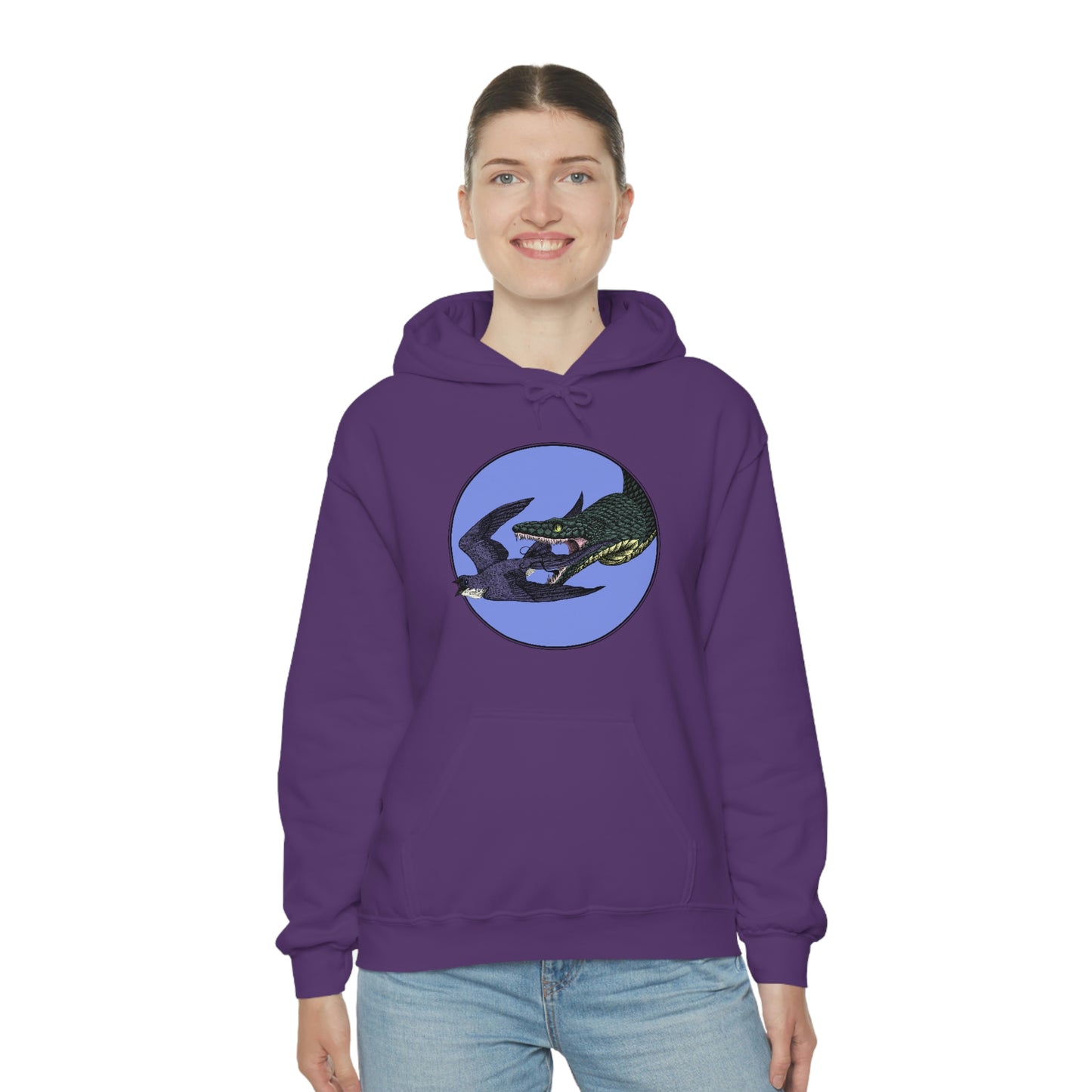 Bird and Snake Unisex Hooded Sweatshirt