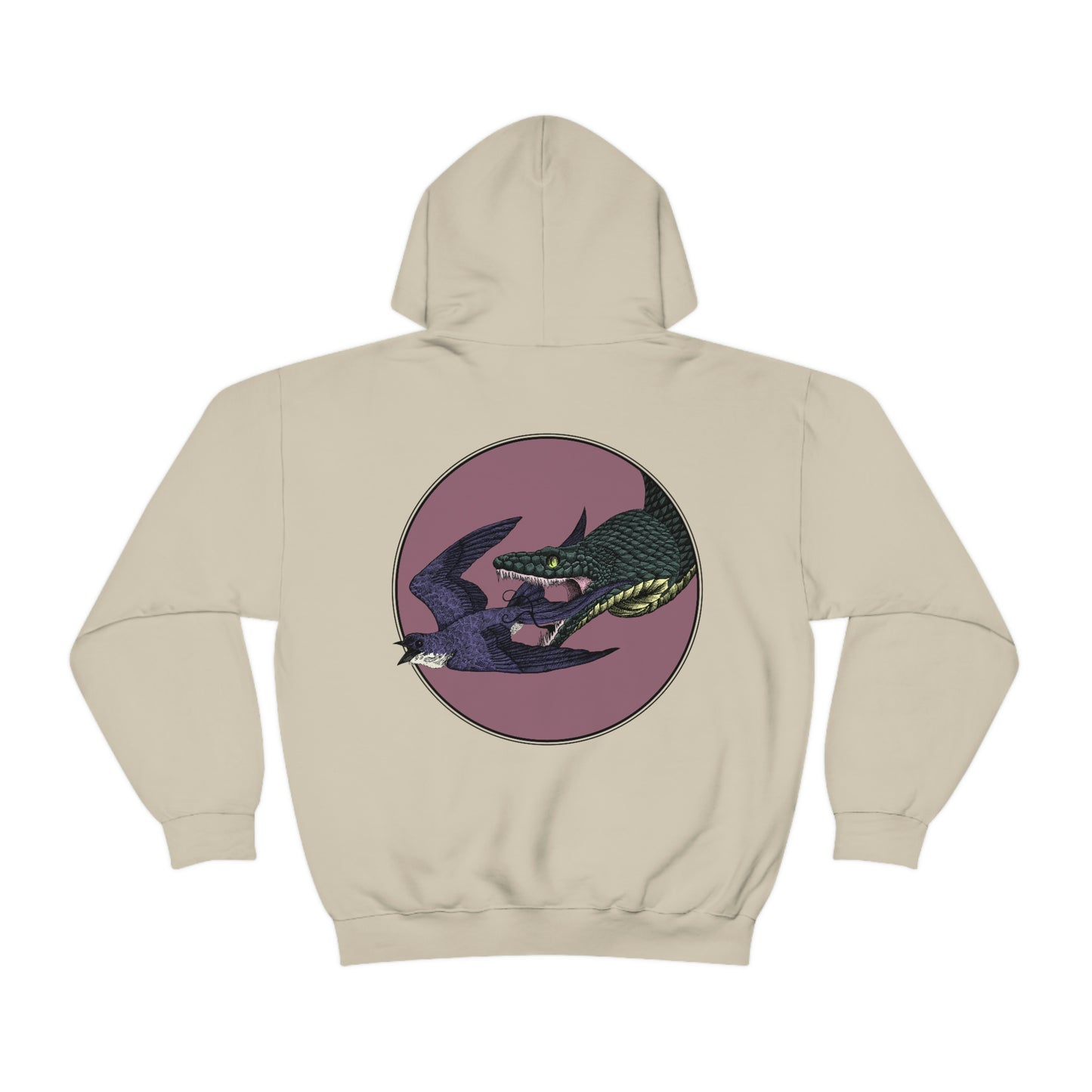 Bird and Snake Hooded Sweatshirt