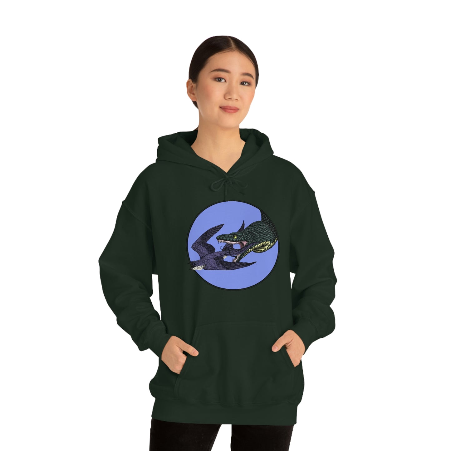 Bird and Snake Unisex Hooded Sweatshirt